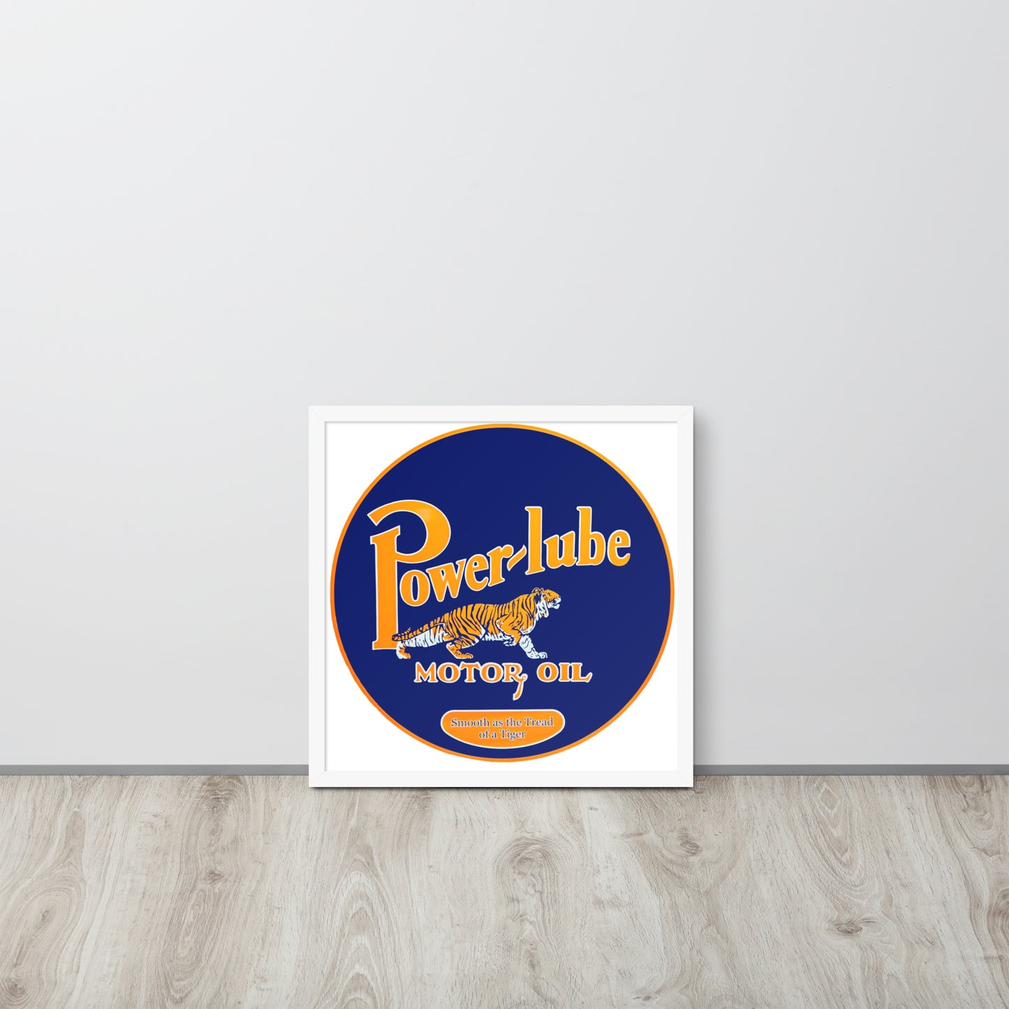 Retro Oil Sign PowerLube Framed poster