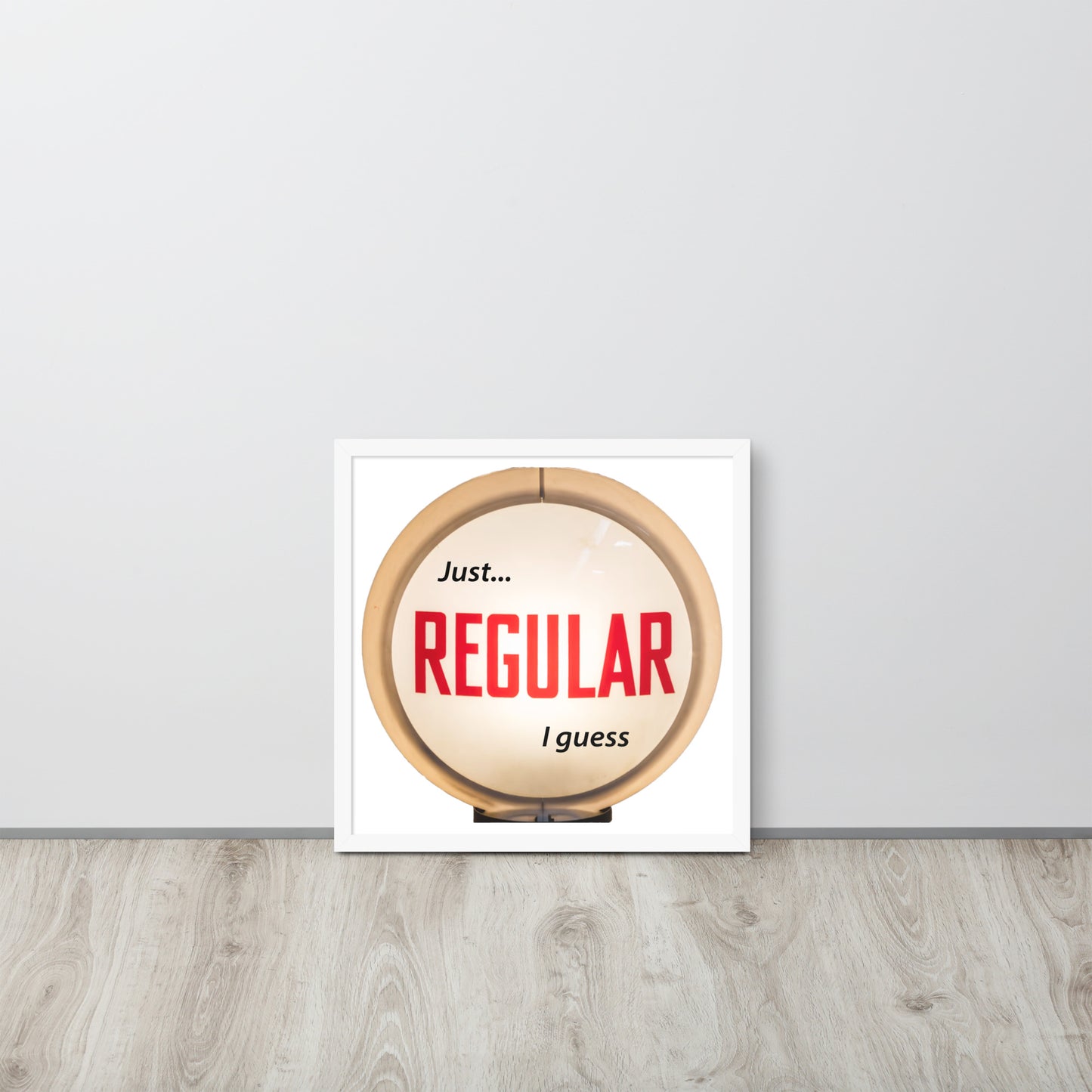 Retro Gas Globe Style Regular Framed poster