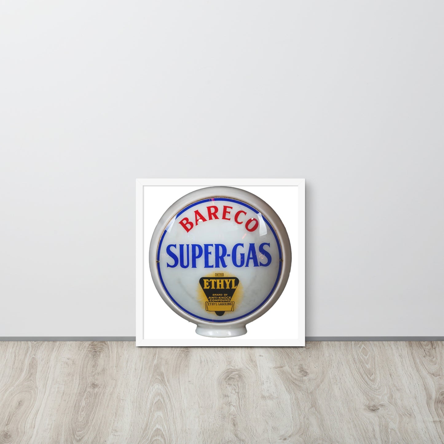 Retro Super Gas Globe Style Framed poster