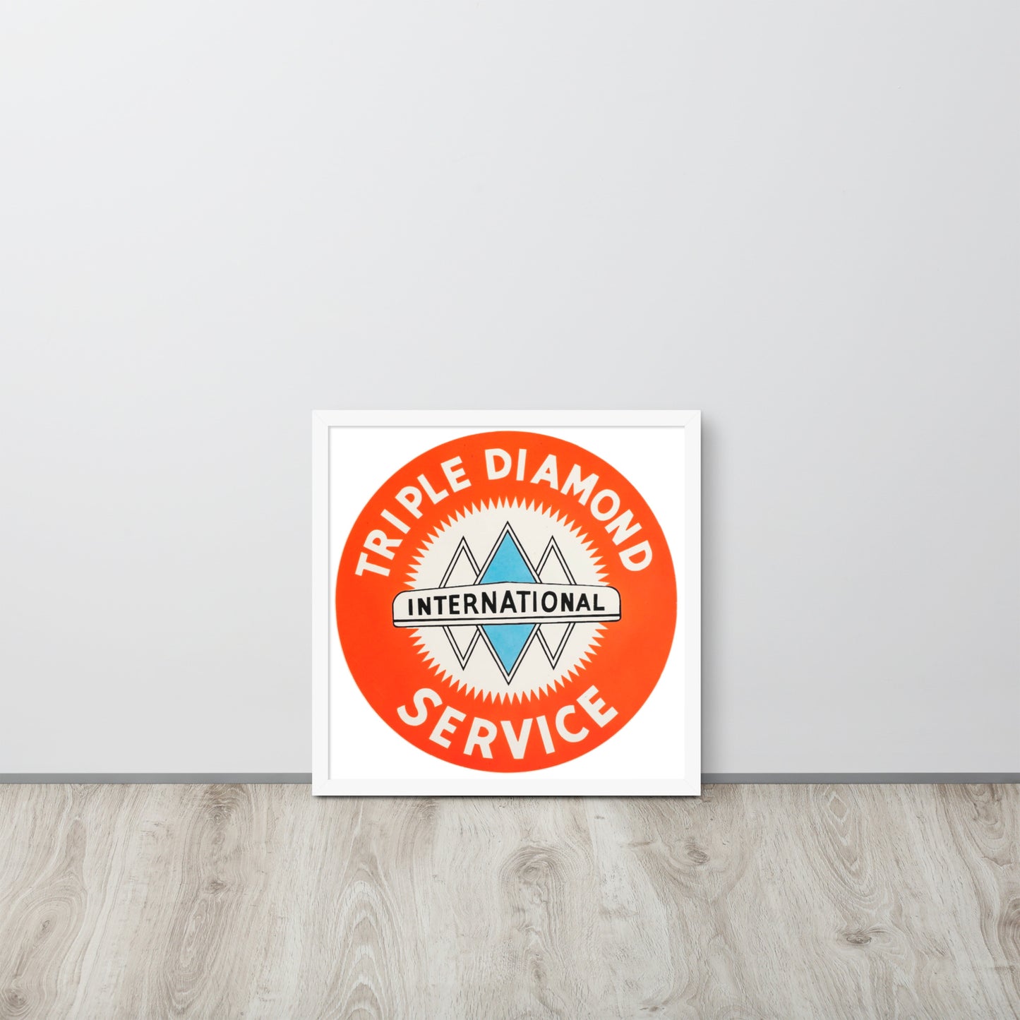 Triple Diamond Service Tin Style Framed poster