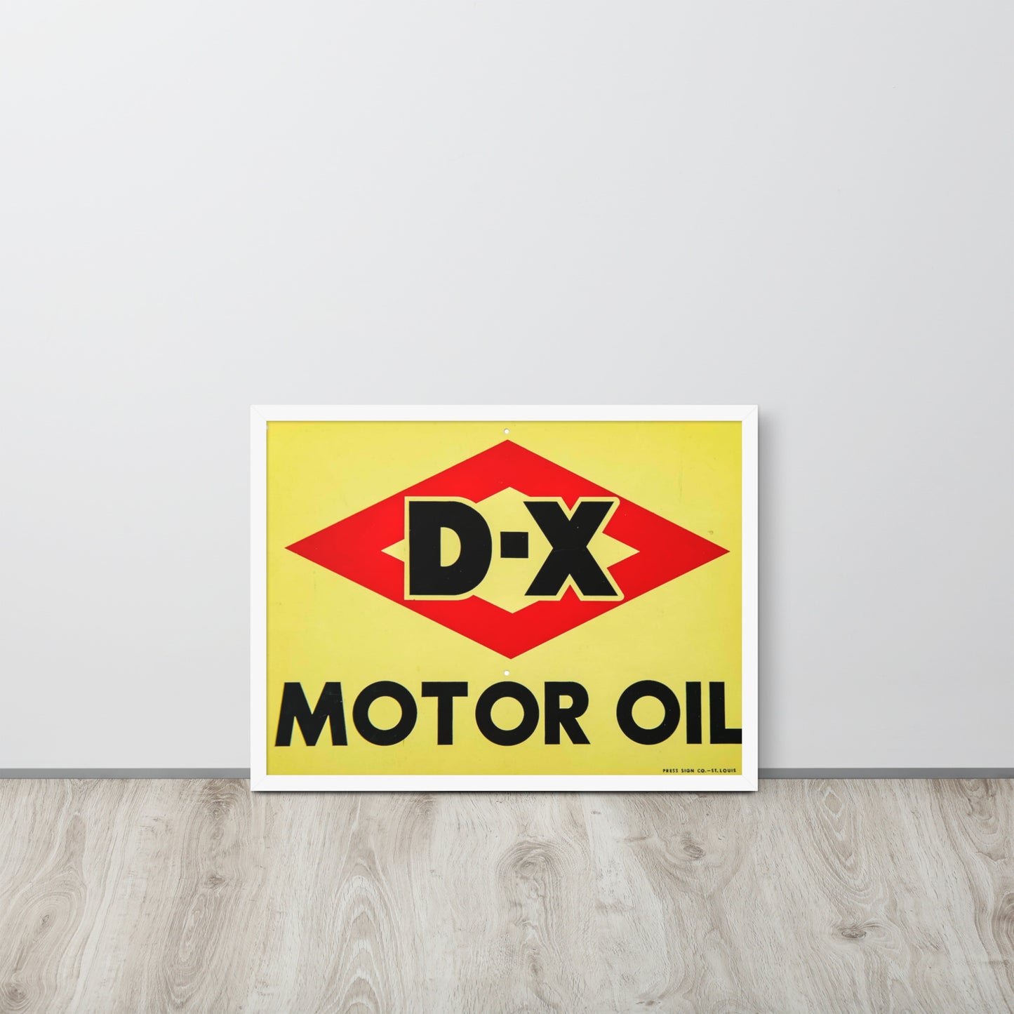 DX Oil Vintage Sign Style Framed poster