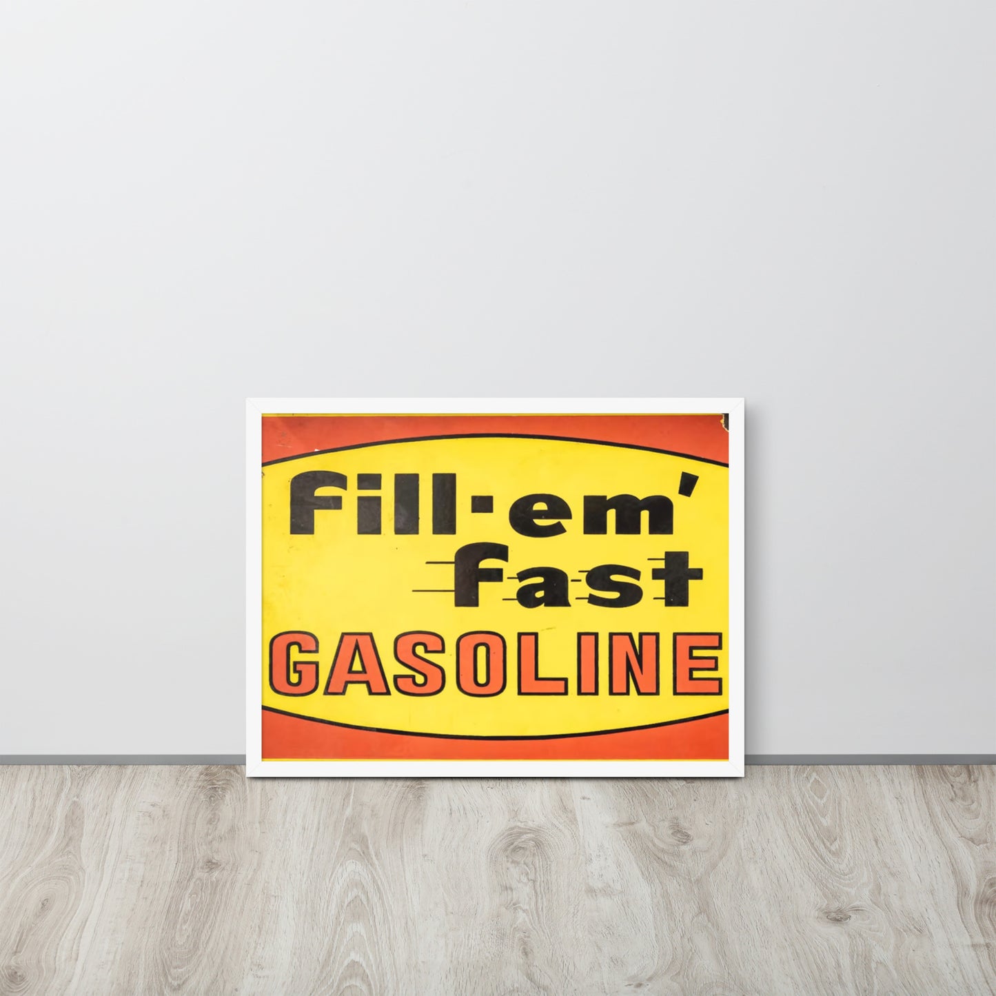 Vintage Gas Sign Patina Style Framed poster