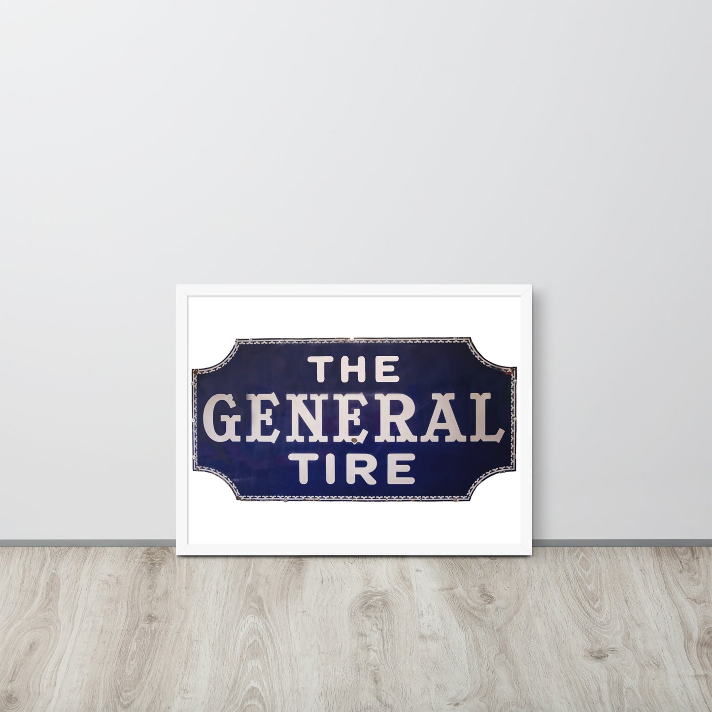 Vintage Tire Tin Style Framed poster