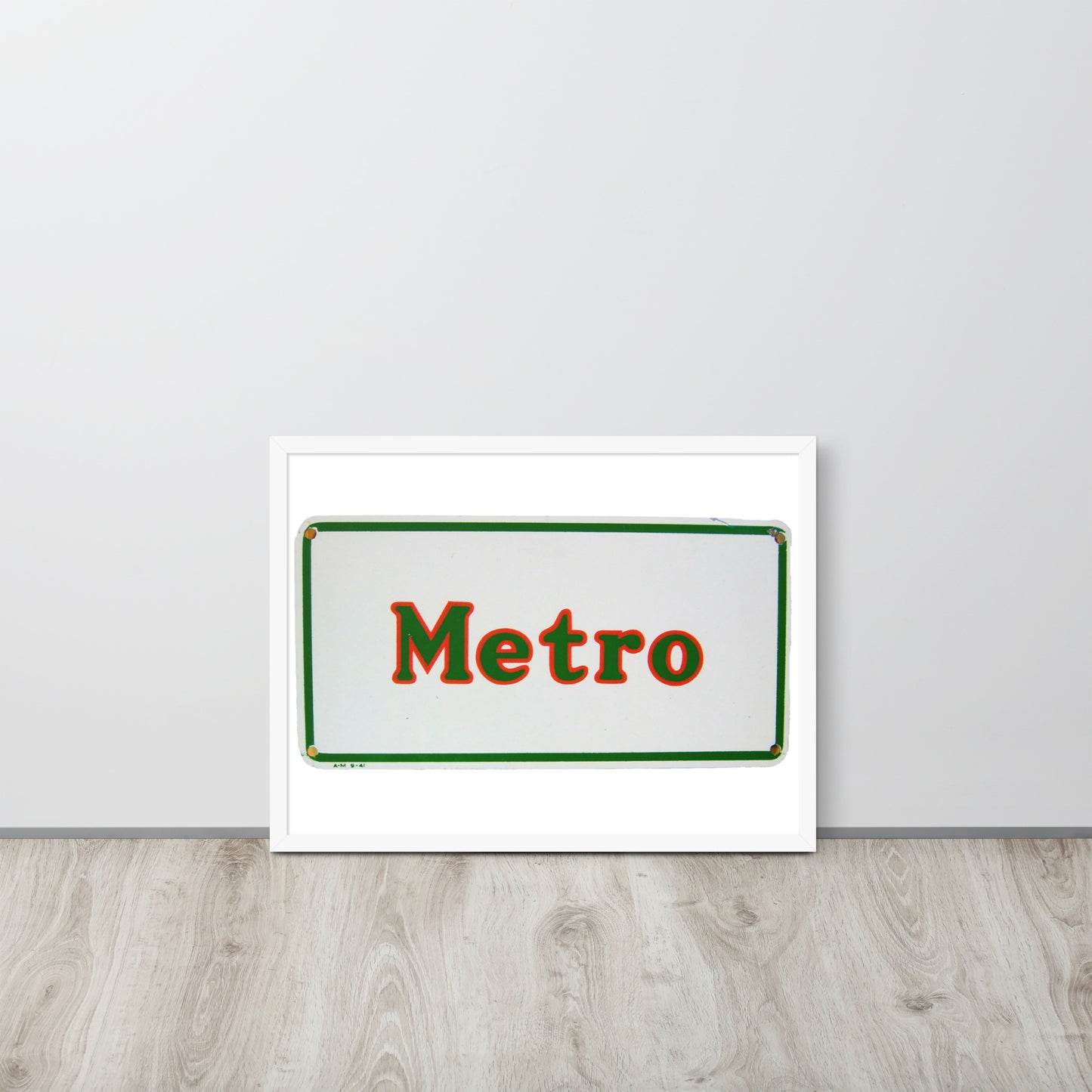 Retro Metro Tin Style Framed poster