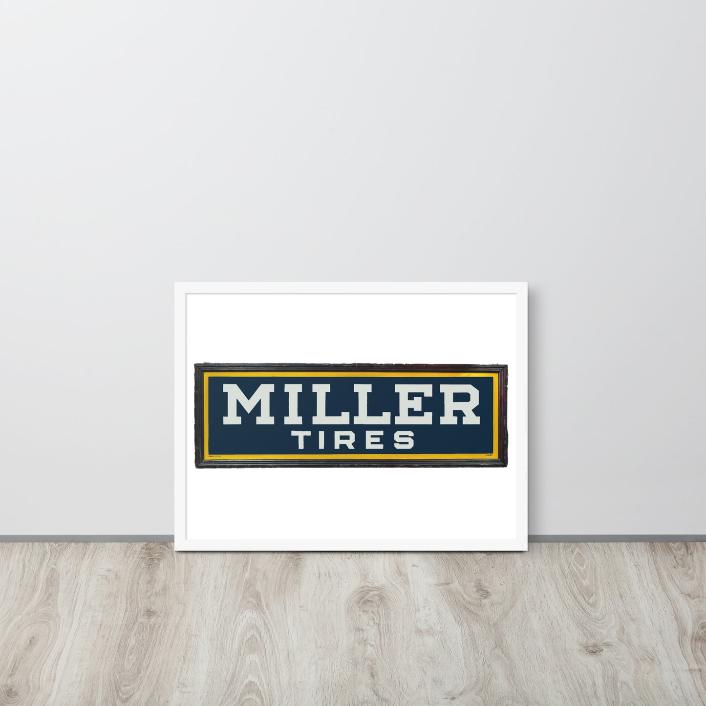 Vintage Miller Tire Sign Framed poster