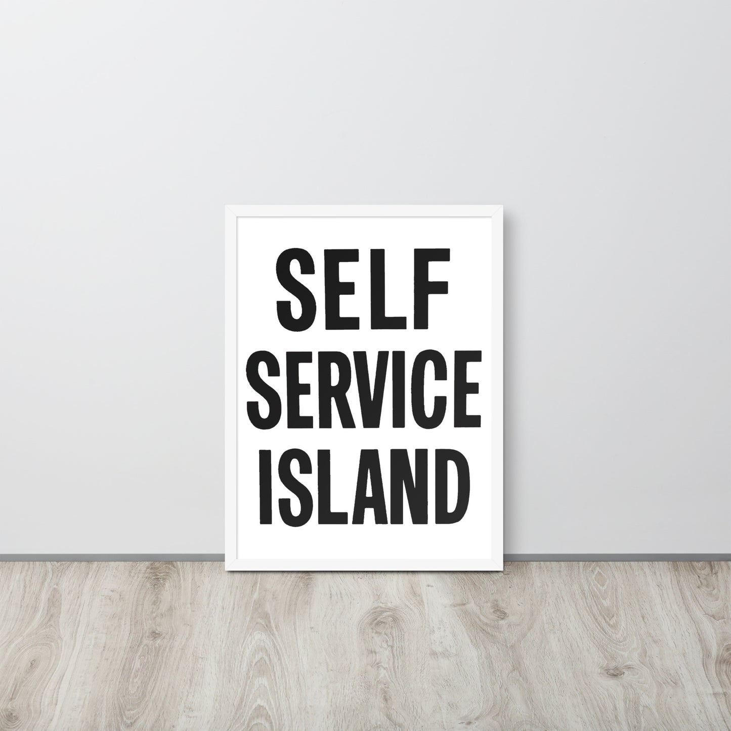 Self Service Island Design Framed poster