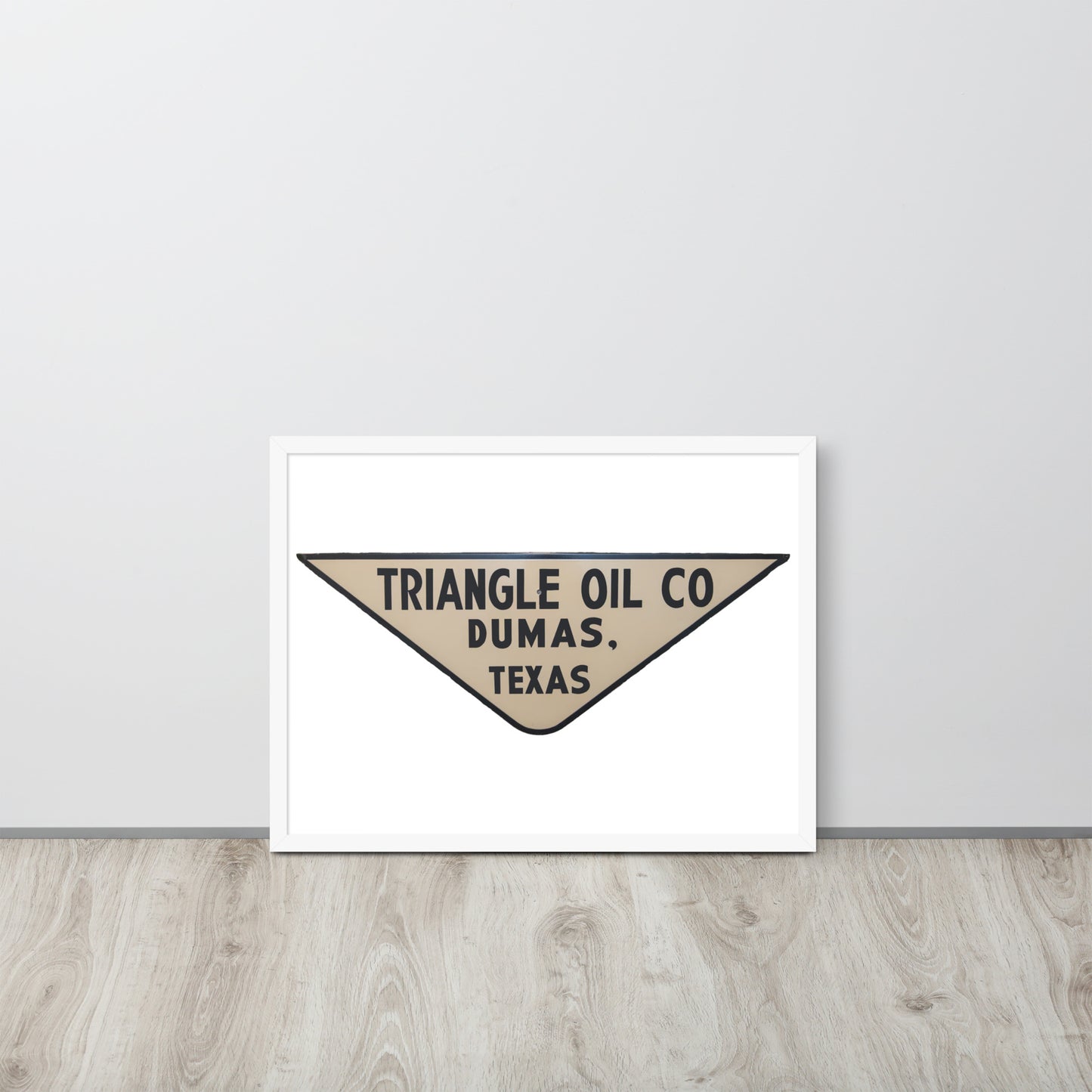 Retro Triangle Oil Company Tin Style Framed poster