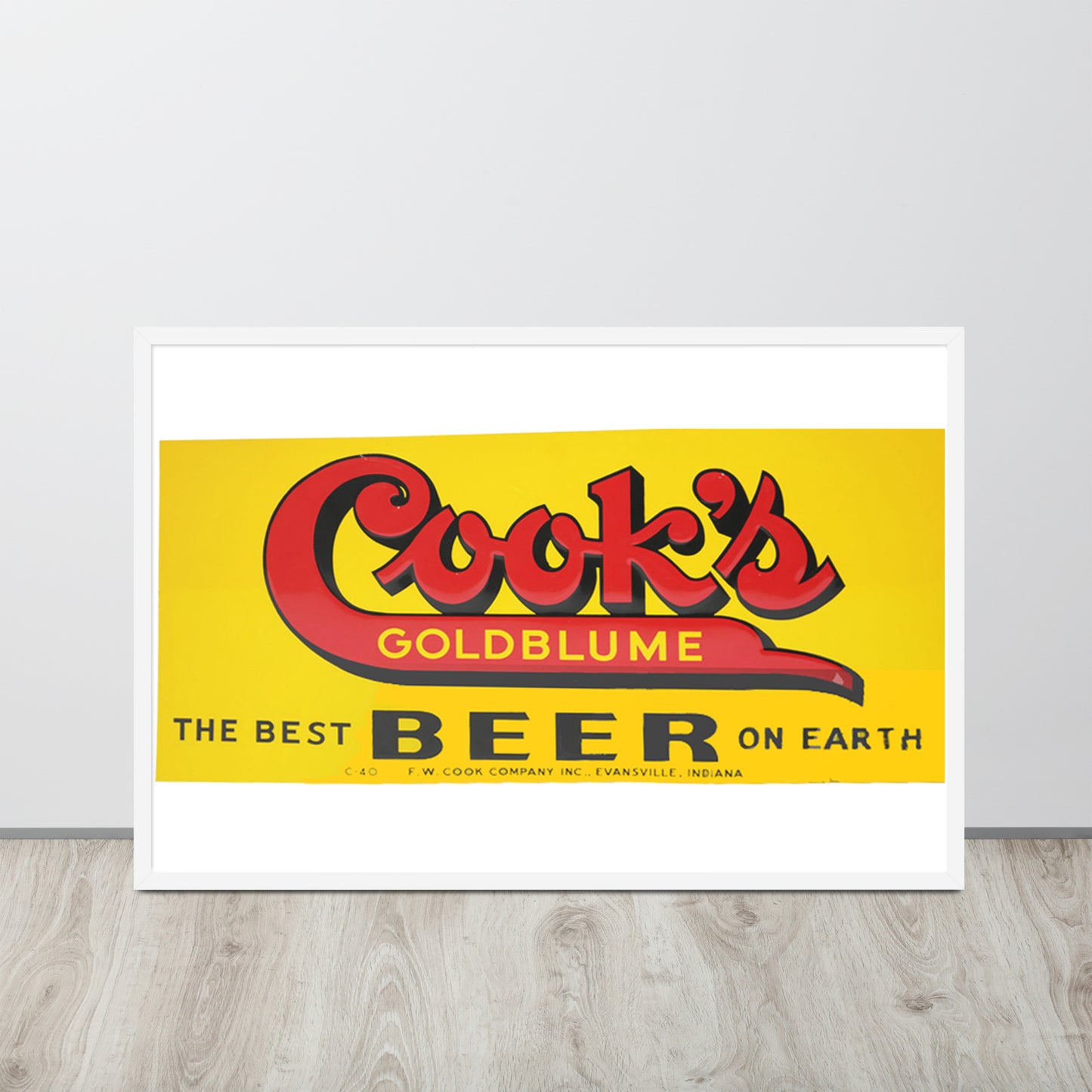 Cooks Beer Vintage Tin Style Framed poster