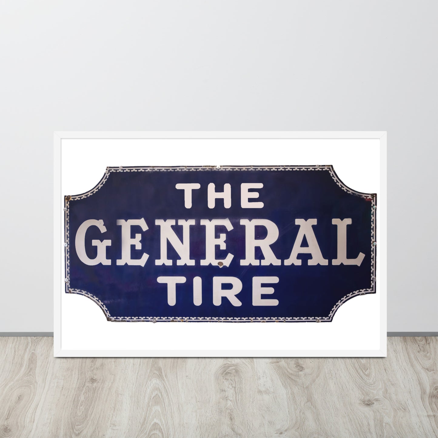 Vintage Tire Tin Style Framed poster