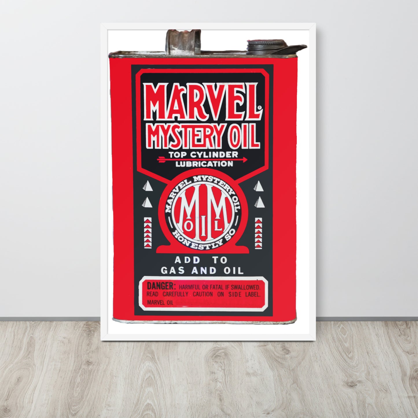 Vintage Marvel Mystery Oil Framed poster