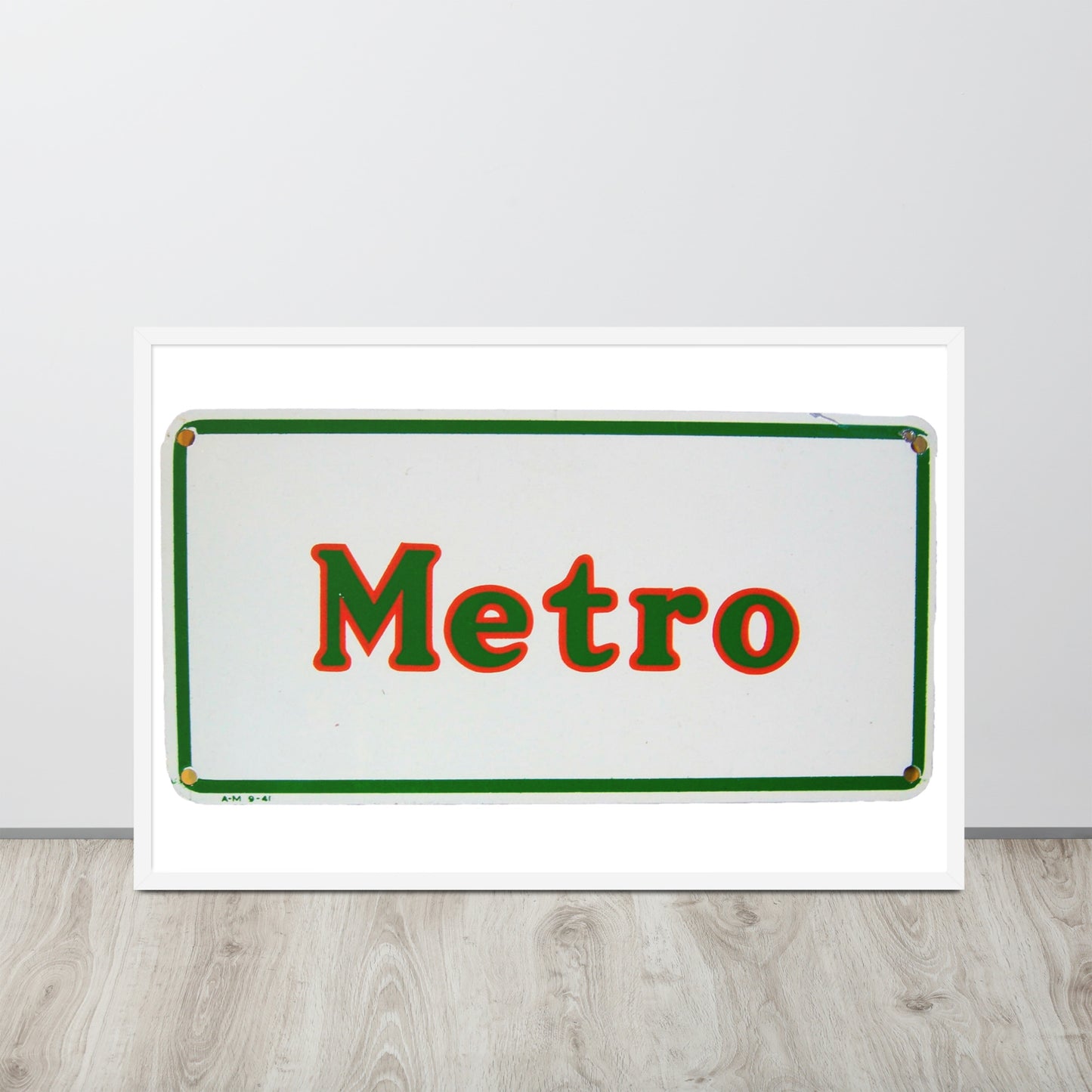 Retro Metro Tin Style Framed poster