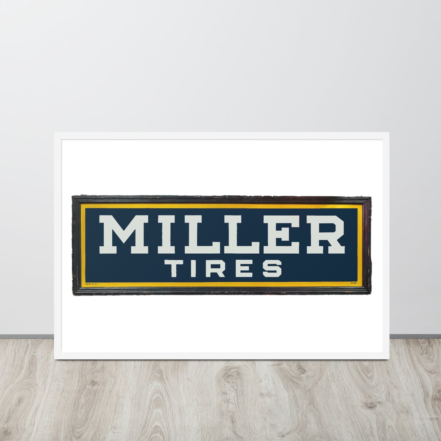 Vintage Miller Tire Sign Framed poster