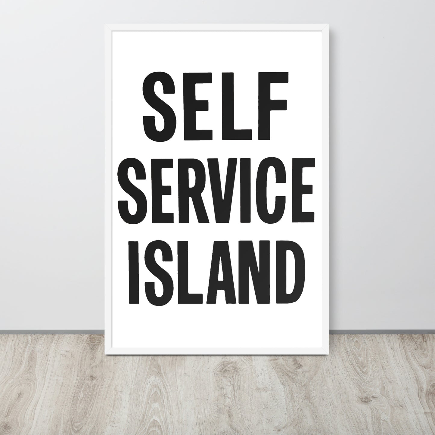 Self Service Island Design Framed poster