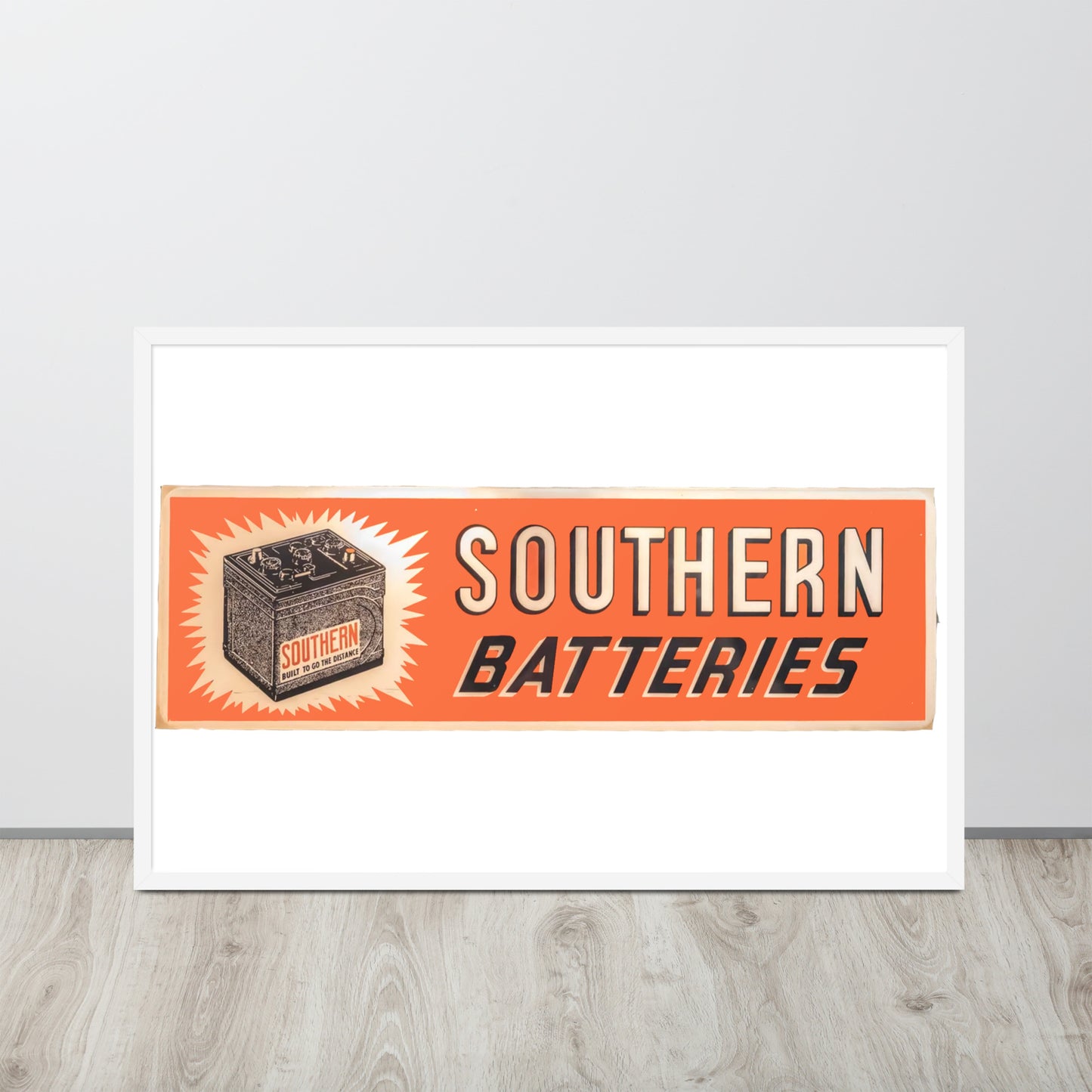 Vintage Porcelain Southern Batteries Framed poster