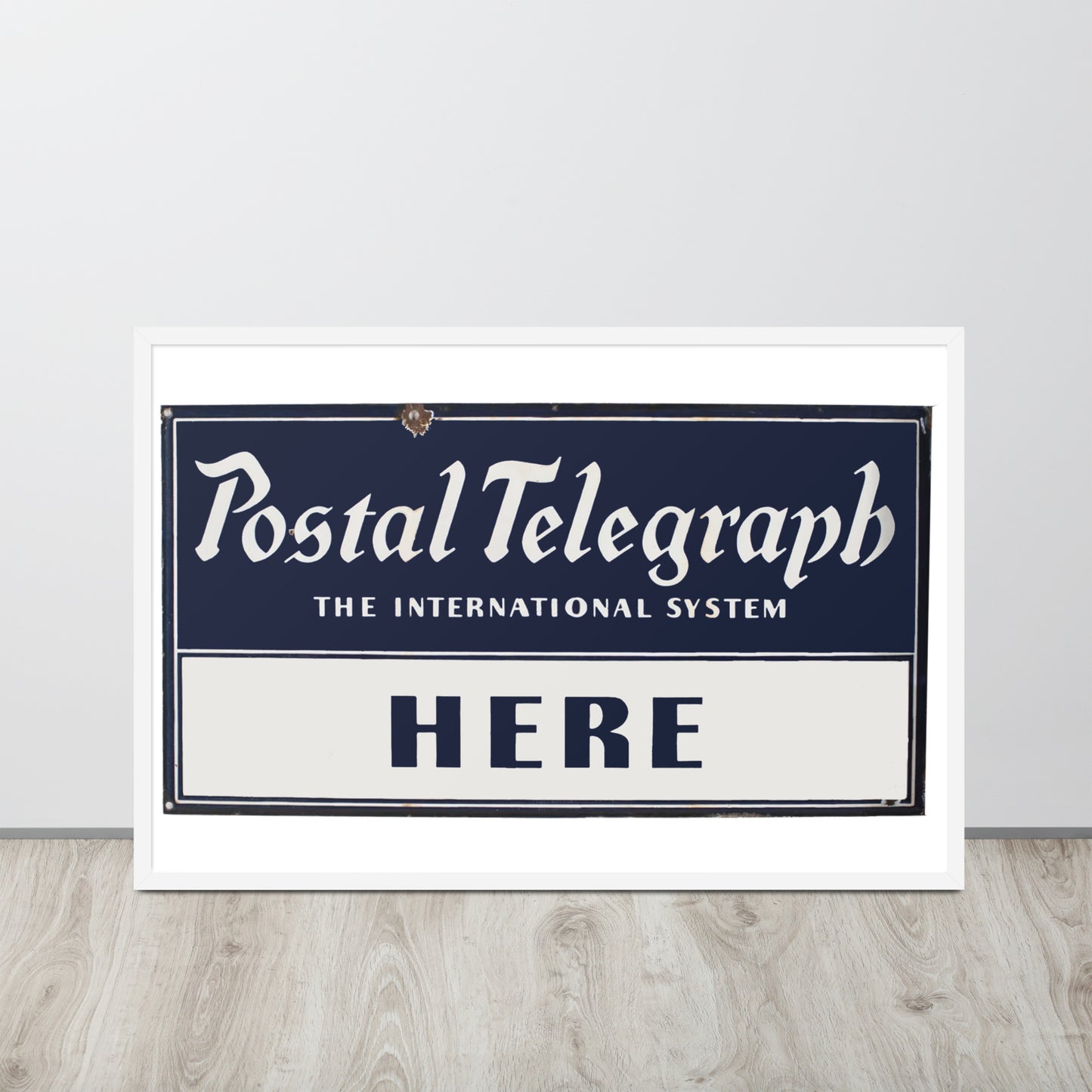 Vintage Telegraph Sign (The Original Email) Framed poster