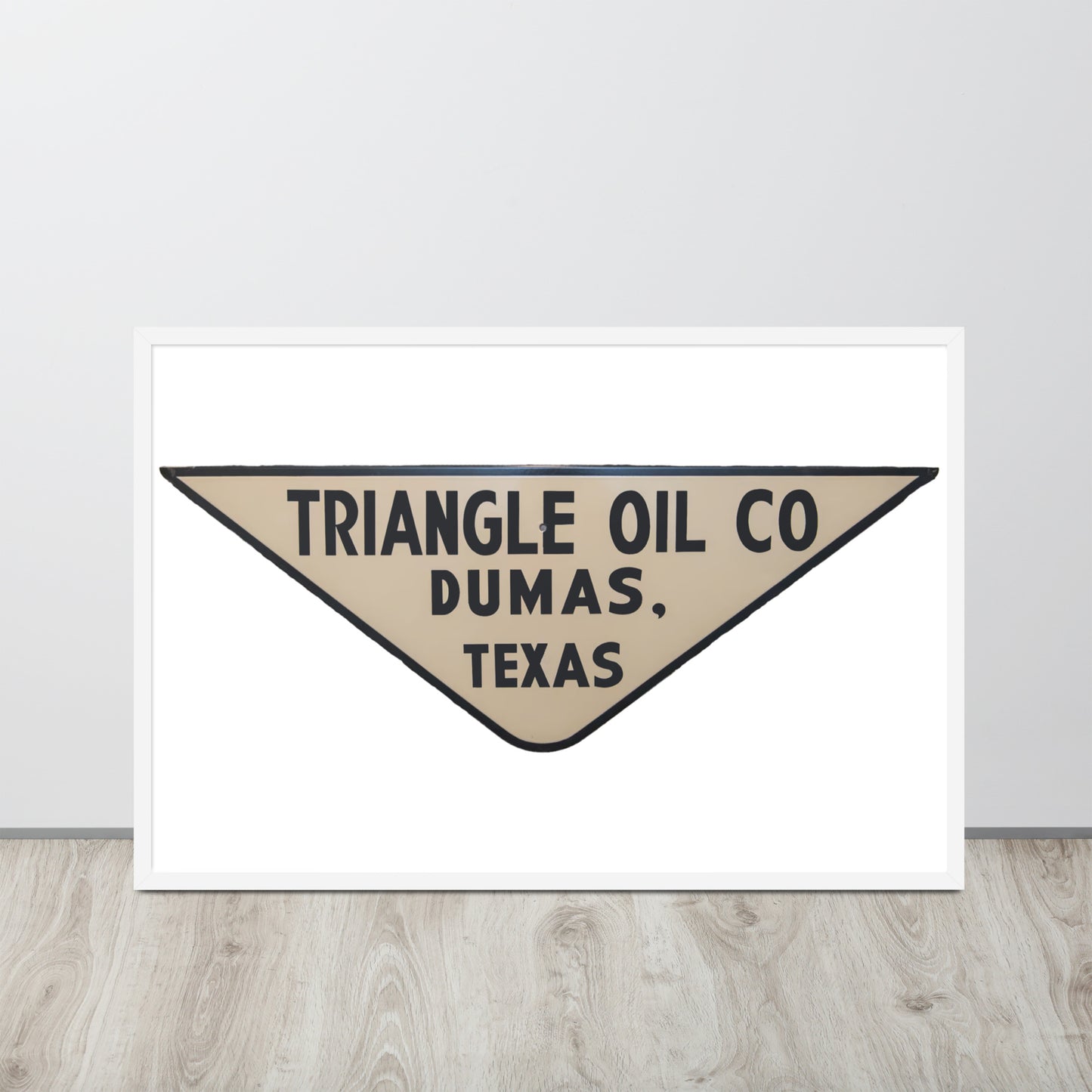 Retro Triangle Oil Company Tin Style Framed poster