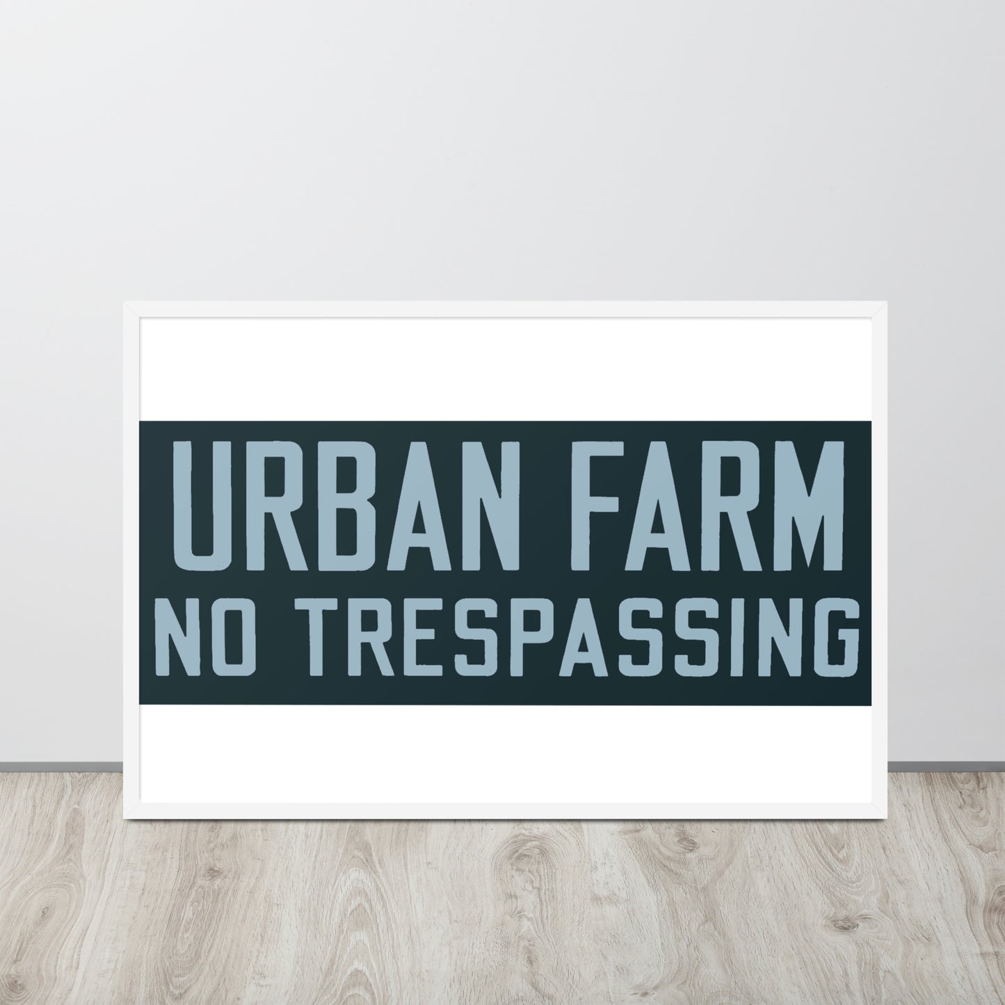 Retro Urban Farm Sign Porcelain Style Framed poster