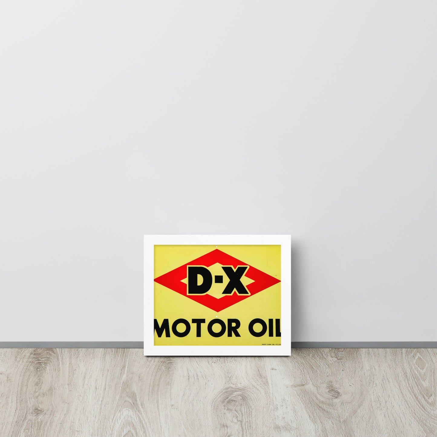 DX Oil Vintage Sign Style Framed poster