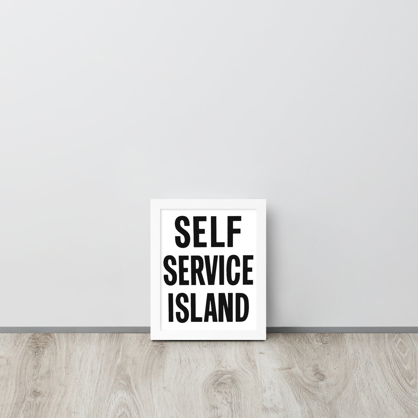 Self Service Island Design Framed poster