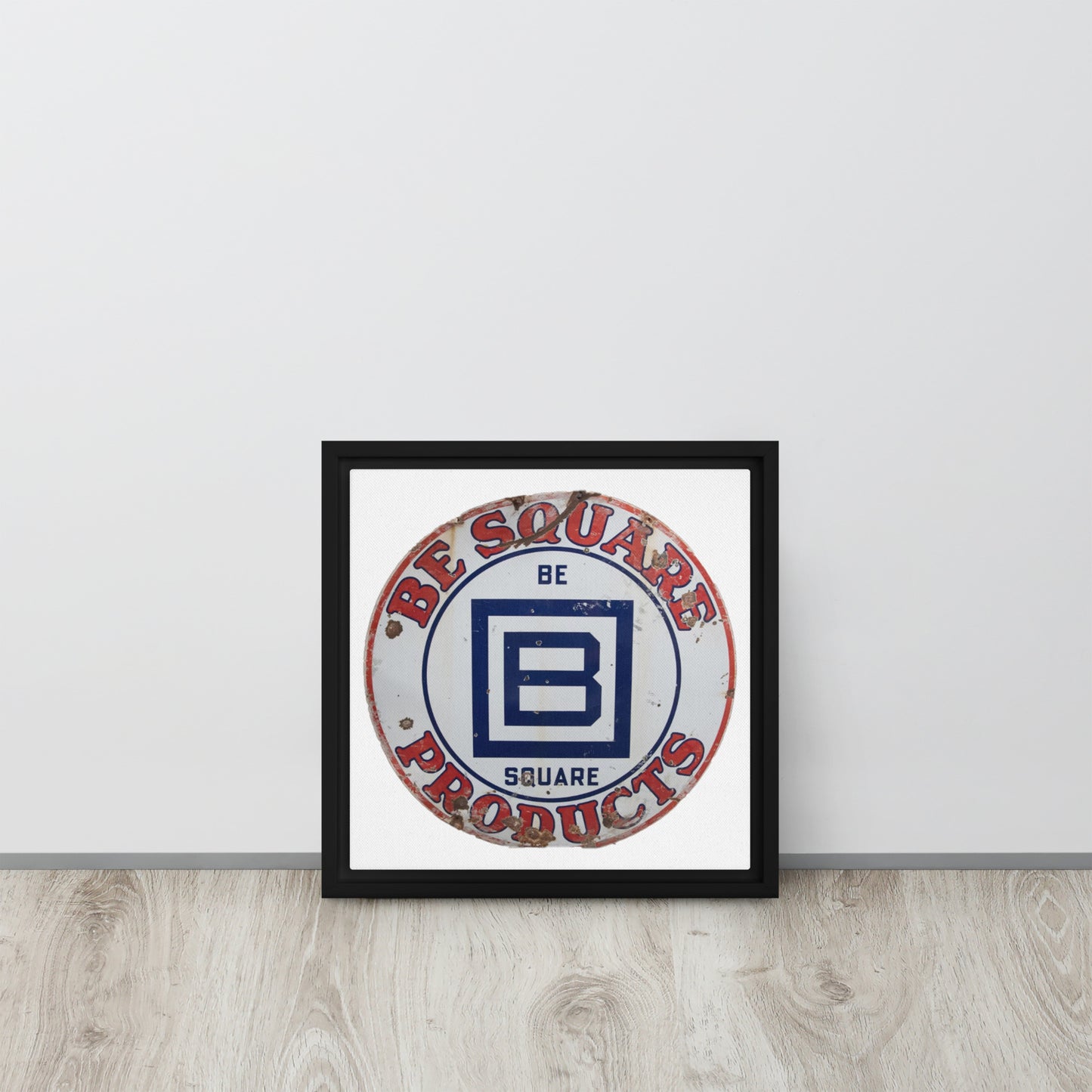 B Square Design Porcelain Framed canvas