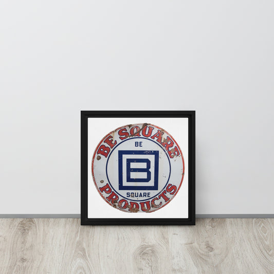 B Square Design Porcelain Framed canvas