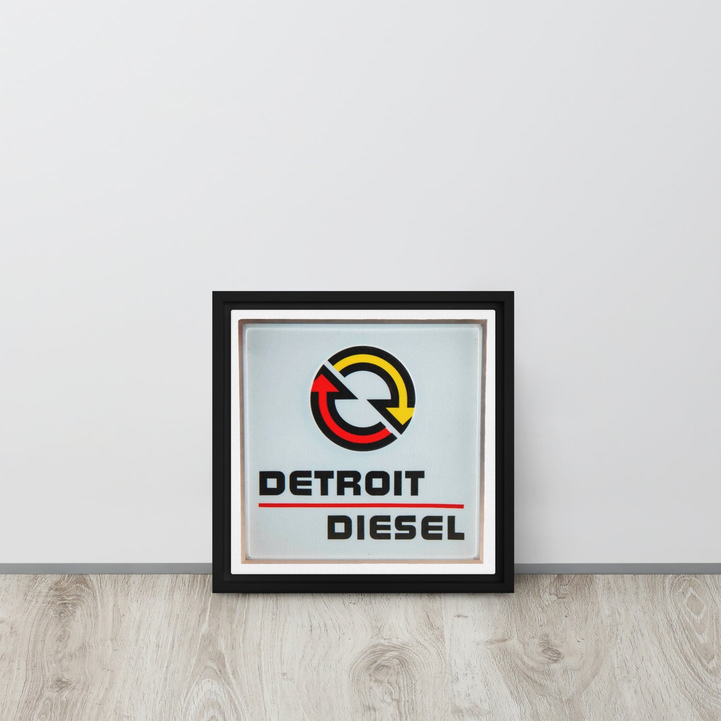 Detroit Diesel Retro Design Framed canvas