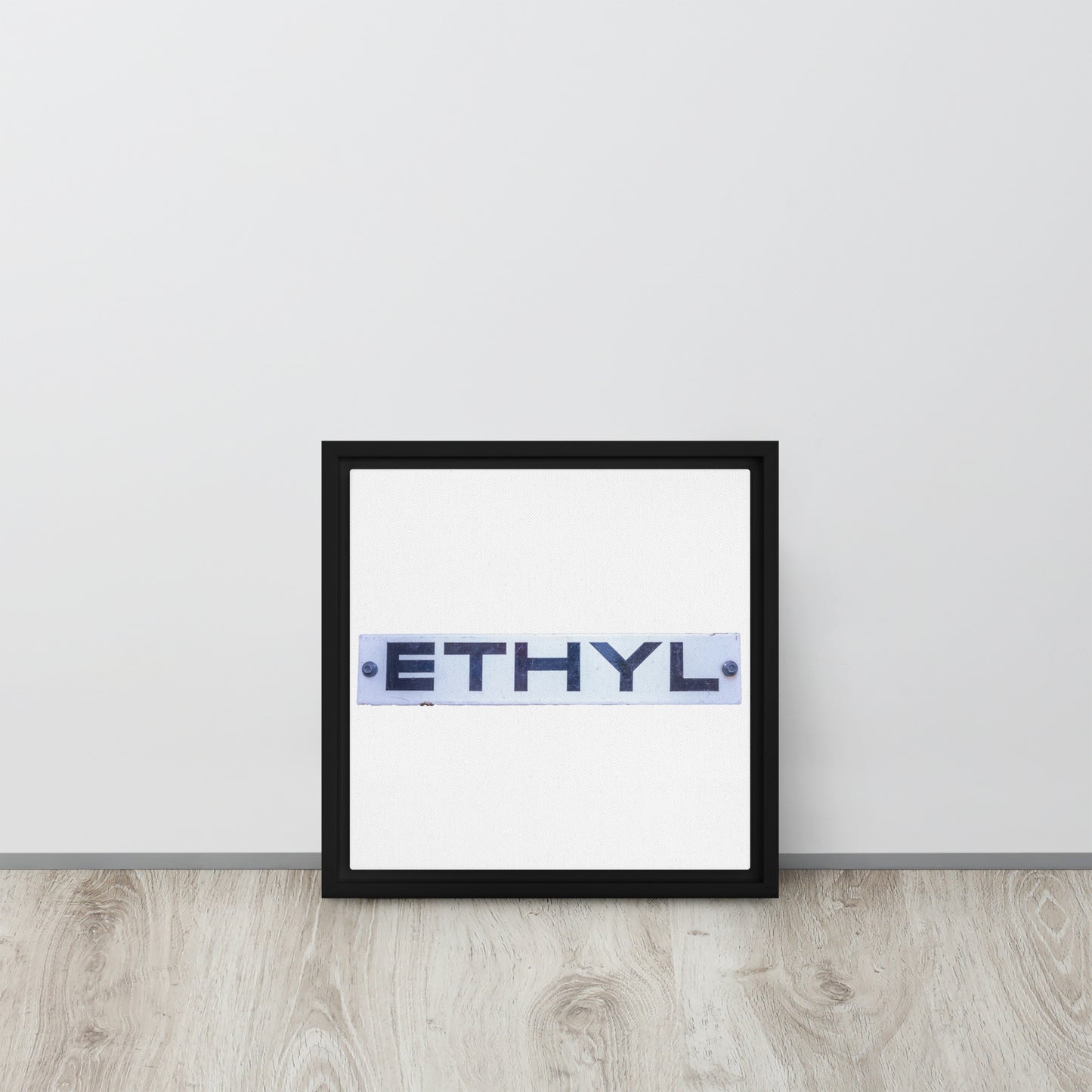 Vintage Ethyl Gas Sign Framed canvas