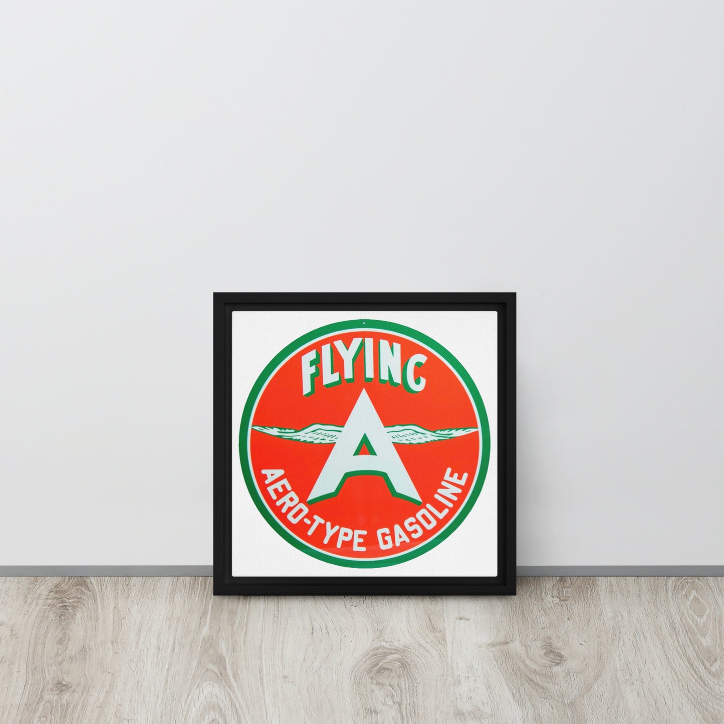 Vintage Flying A Porcelain Style Design Framed canvas