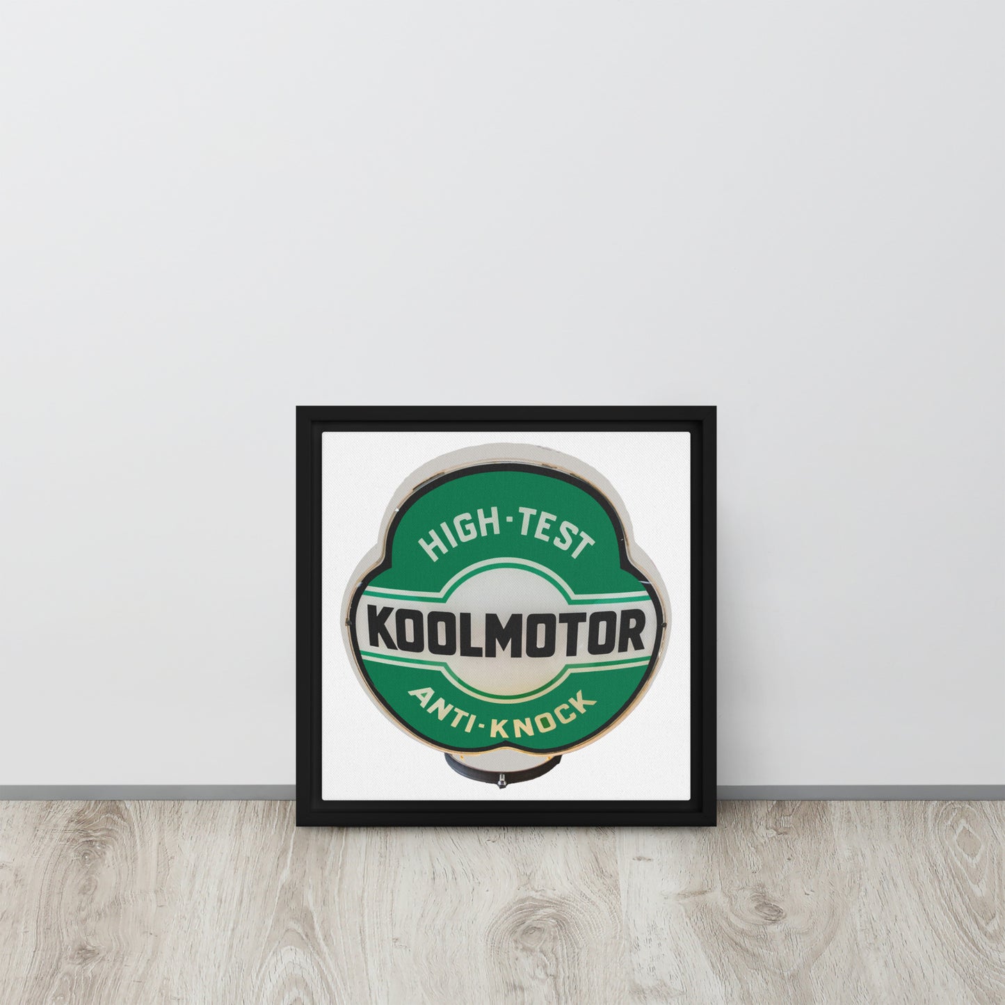 Vintage Kool Motor Globe Style Framed canvas