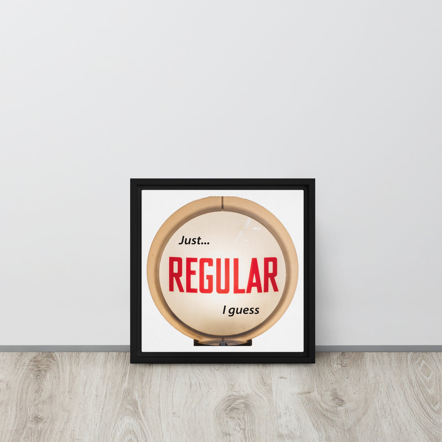 Retro Gas Globe Style Regular Framed canvas