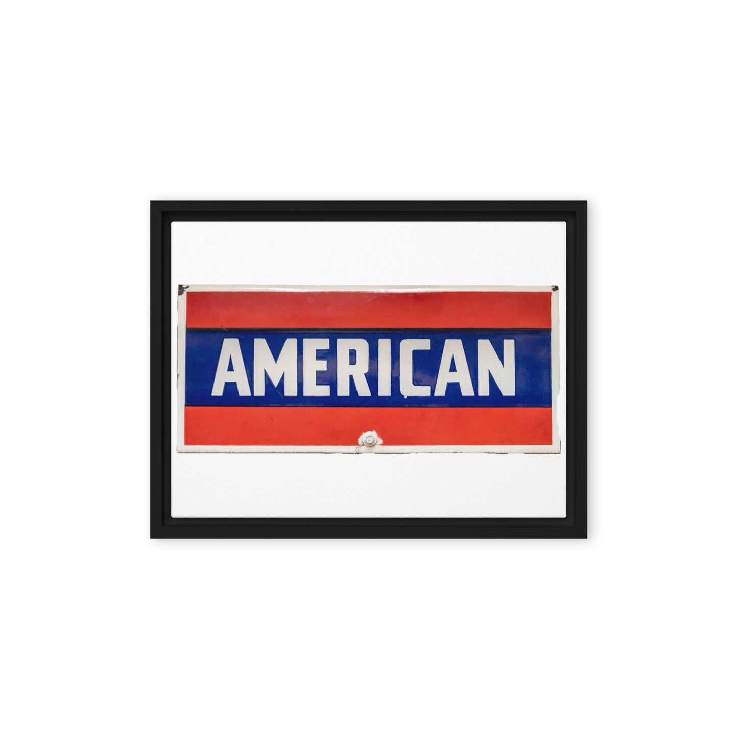 American Sign Porcelain Vintage Style Framed canvas