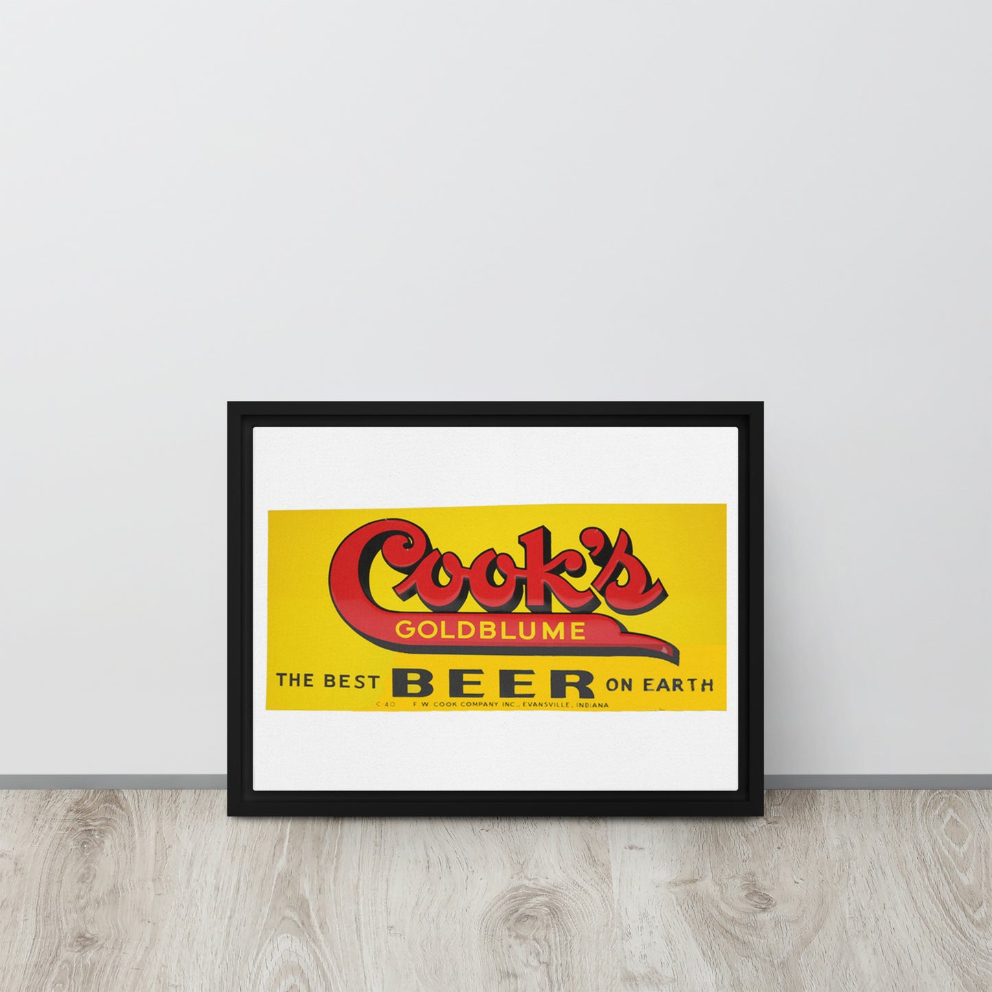 Cooks Beer Vintage Tin Style Framed canvas