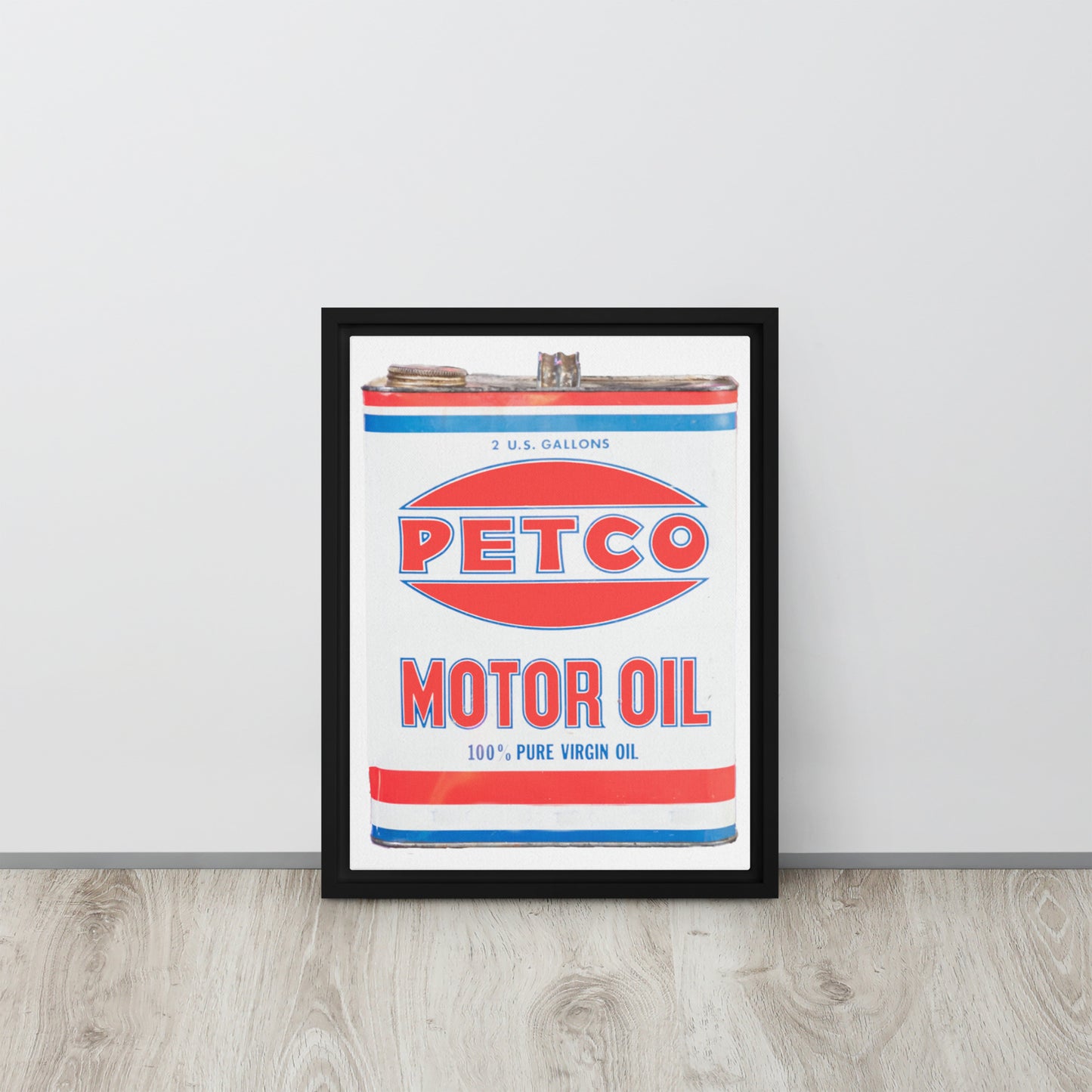 Vintage Petco Oil Can Framed canvas