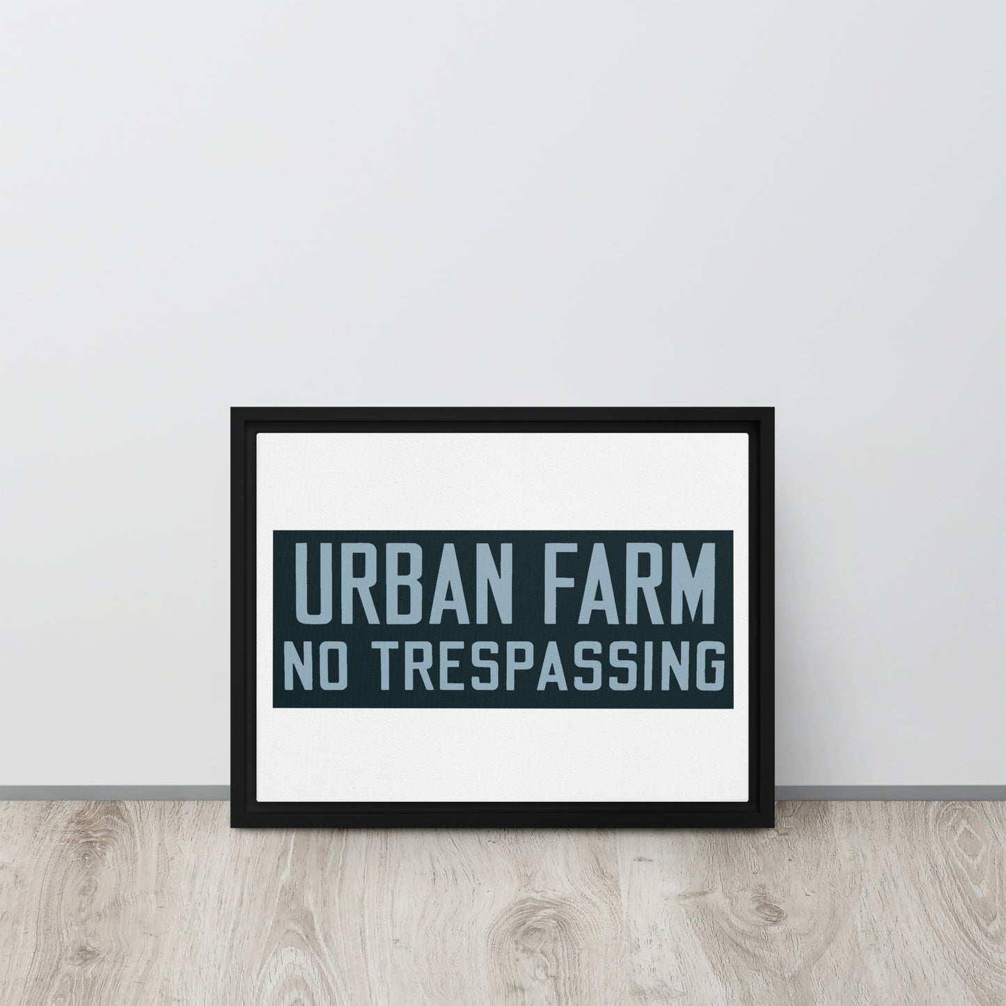 Retro Urban Farm Sign Porcelain Style Framed canvas