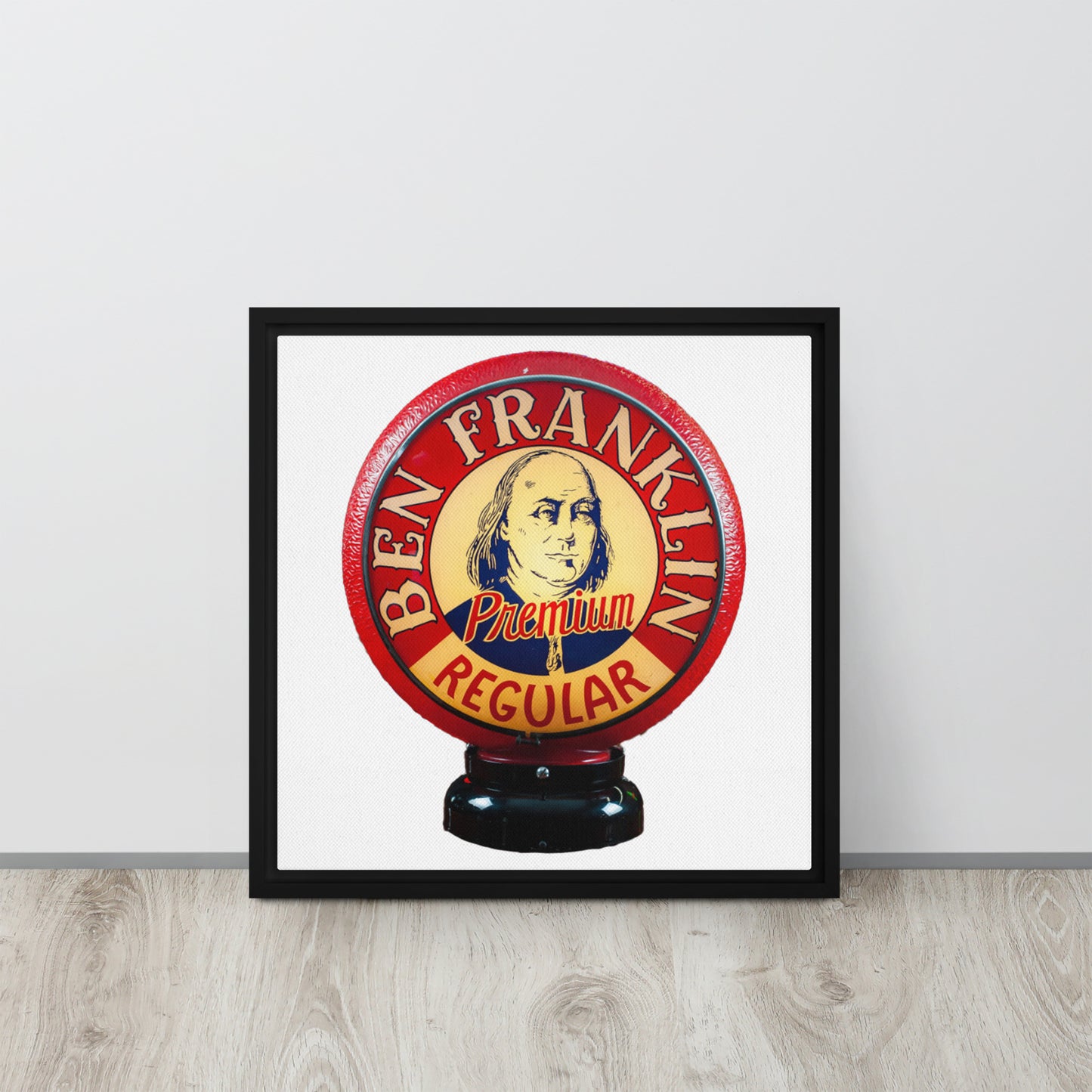 Ben Franklin Globe Style Framed canvas