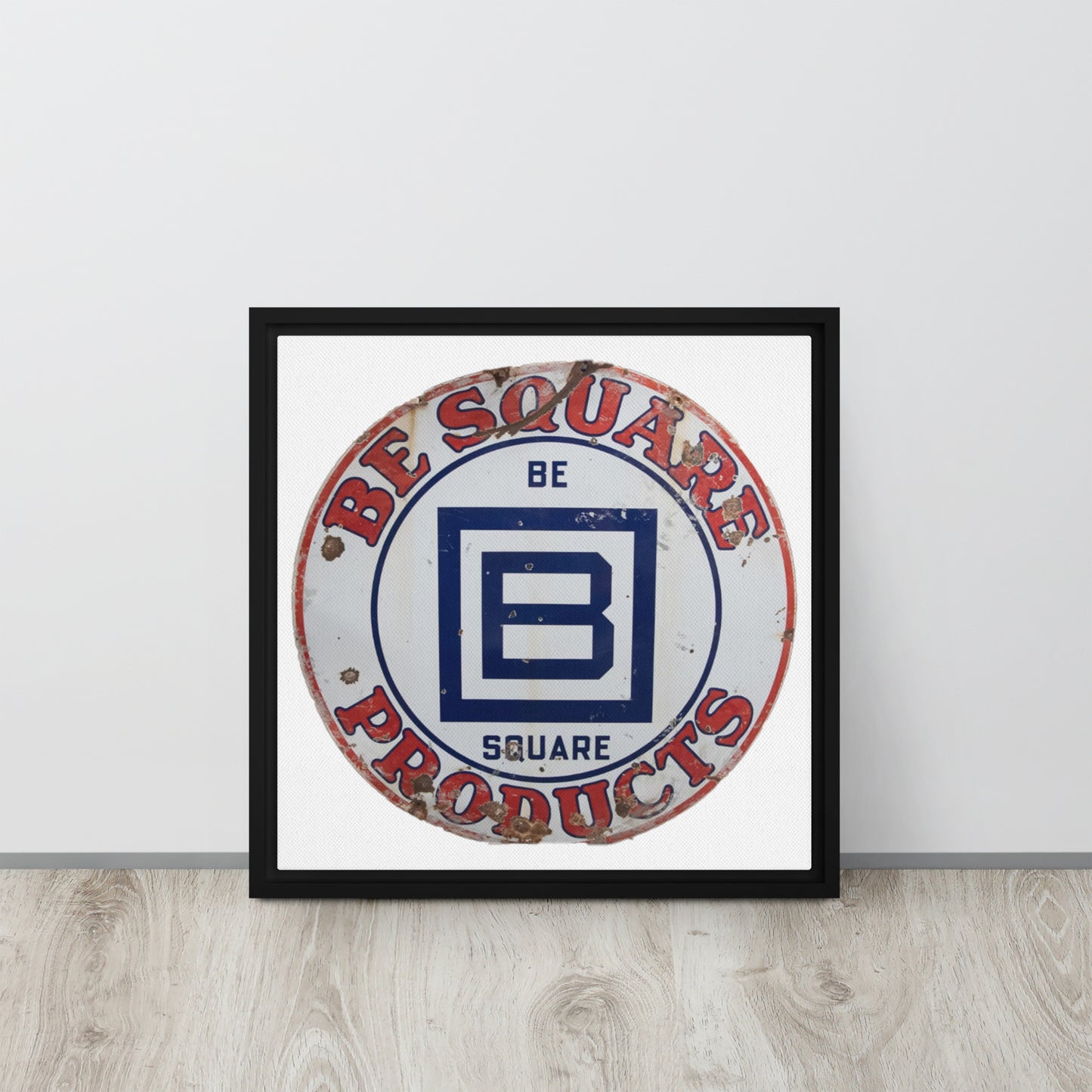 B Square Design Porcelain Framed canvas