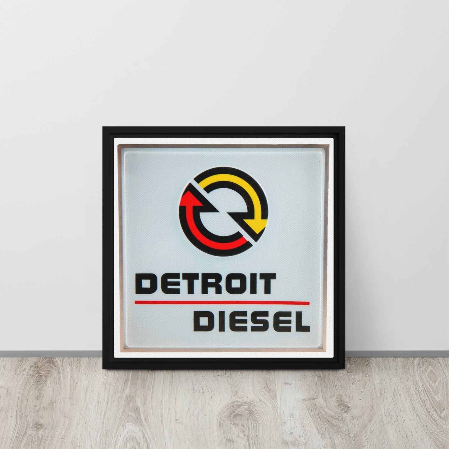 Detroit Diesel Retro Design Framed canvas