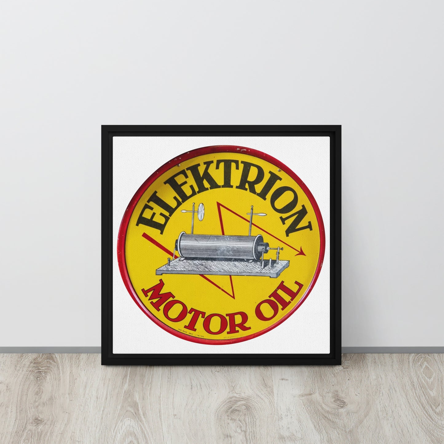 Elektrion Tin Sign Painted Framed canvas