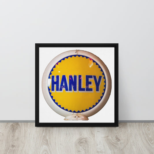 Retro Gas Globe Handly Framed canvas