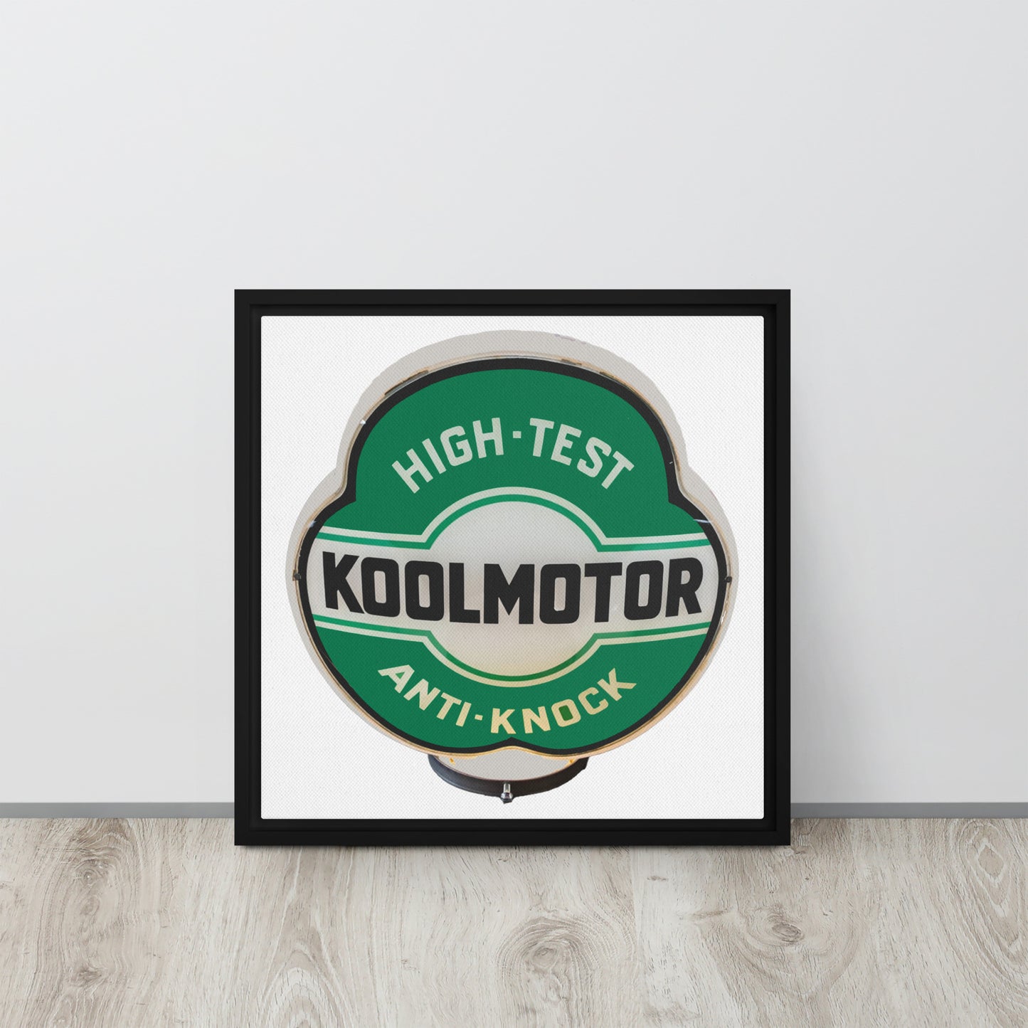 Vintage Kool Motor Globe Style Framed canvas