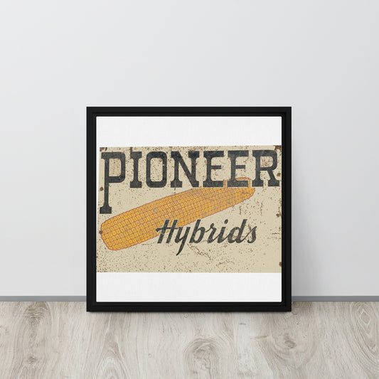 Vintage Pioneer Sign Framed canvas