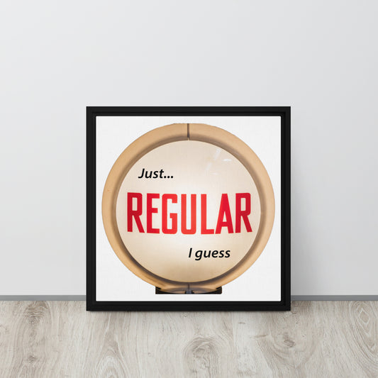 Retro Gas Globe Style Regular Framed canvas