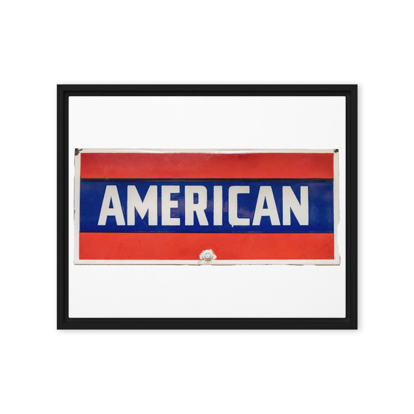 American Sign Porcelain Vintage Style Framed canvas