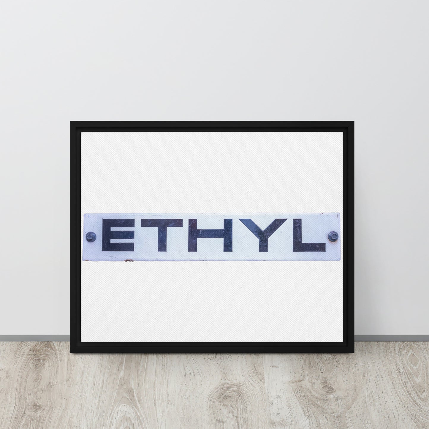 Vintage Ethyl Gas Sign Framed canvas