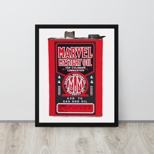 Vintage Marvel Mystery Oil Framed canvas