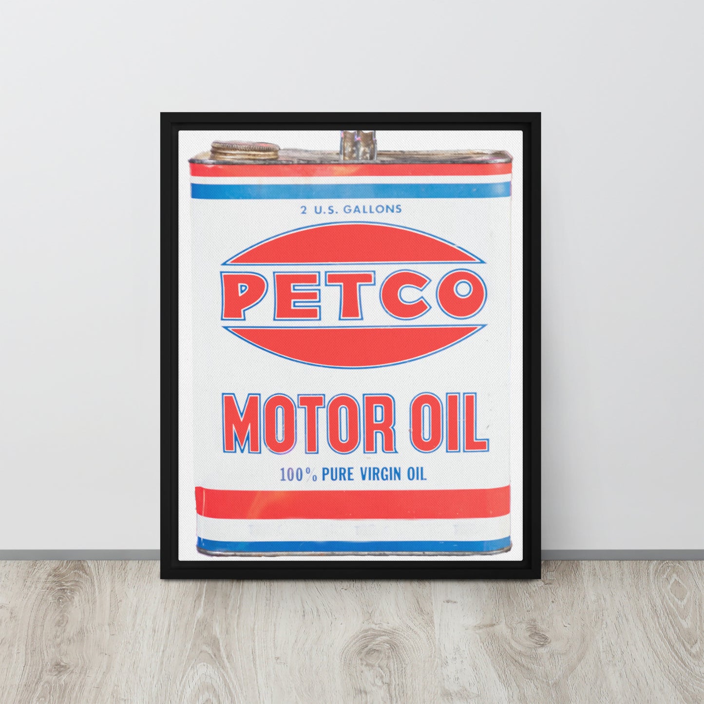 Vintage Petco Oil Can Framed canvas