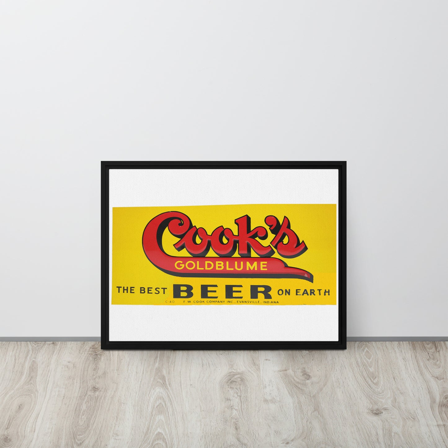 Cooks Beer Vintage Tin Style Framed canvas