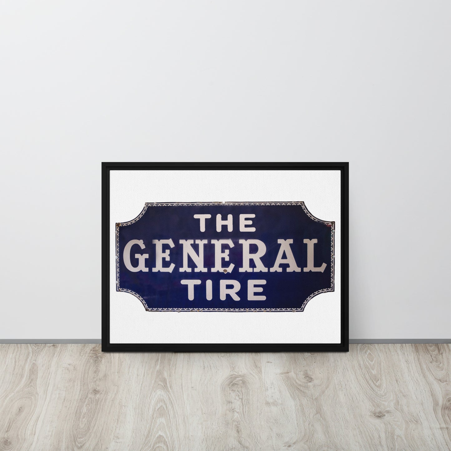 Vintage Tire Tin Style Framed canvas