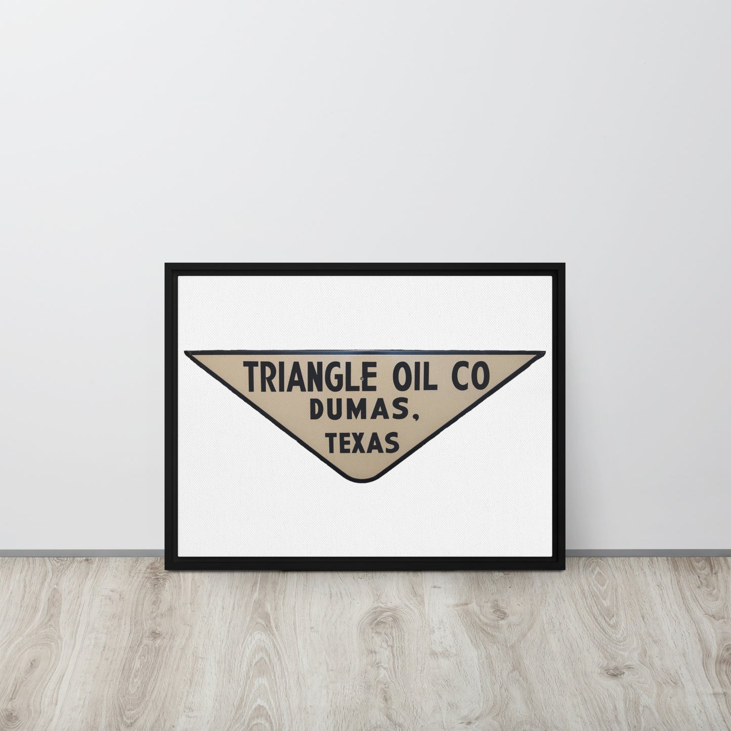 Retro Triangle Oil Company Tin Style Framed canvas