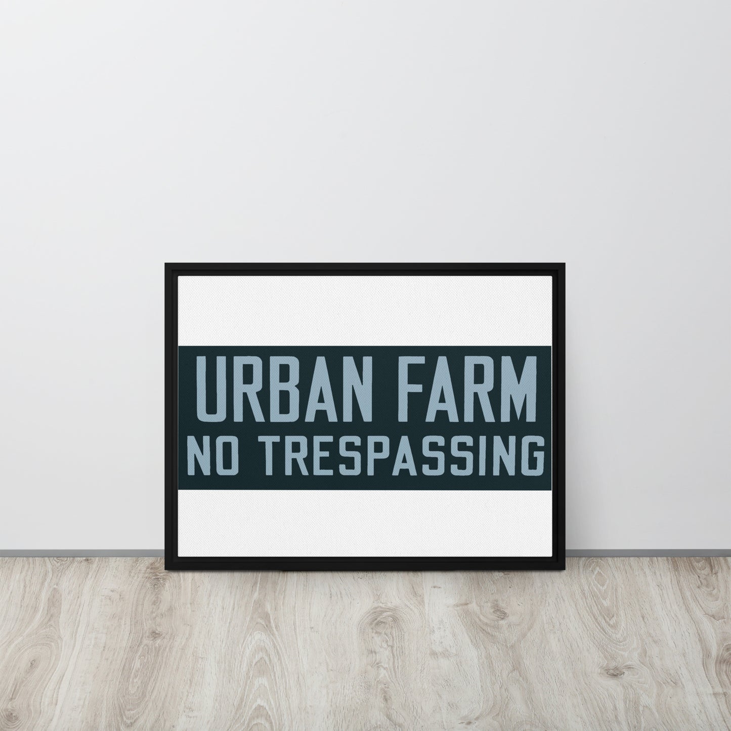 Retro Urban Farm Sign Porcelain Style Framed canvas